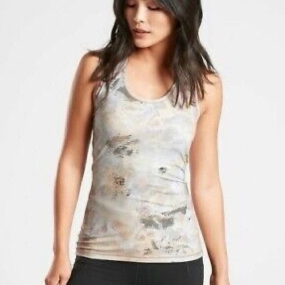 Athleta Gold Shimmer Tank Top